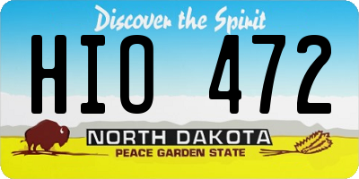 ND license plate HIO472
