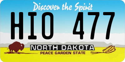 ND license plate HIO477