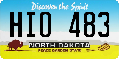 ND license plate HIO483