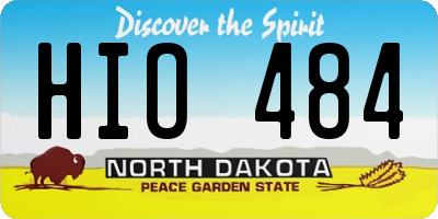 ND license plate HIO484