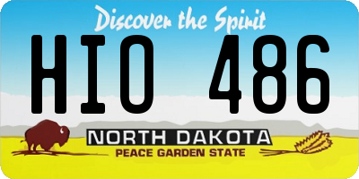 ND license plate HIO486