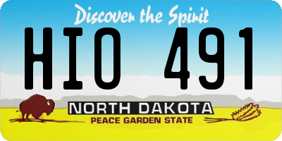ND license plate HIO491