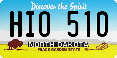 ND license plate HIO510