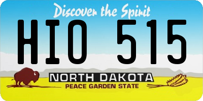 ND license plate HIO515