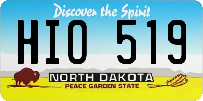 ND license plate HIO519