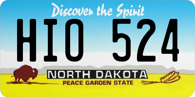 ND license plate HIO524