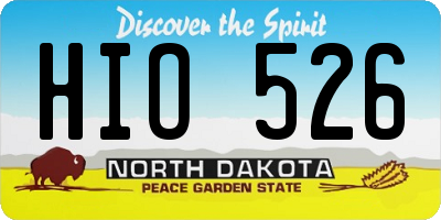 ND license plate HIO526