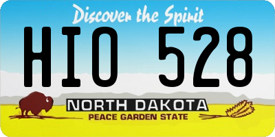 ND license plate HIO528