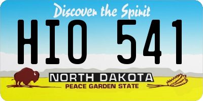 ND license plate HIO541