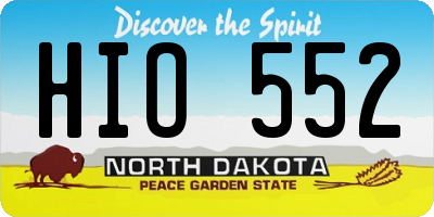 ND license plate HIO552