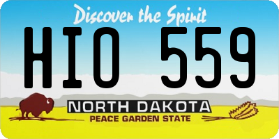 ND license plate HIO559
