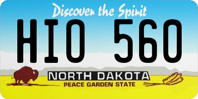 ND license plate HIO560