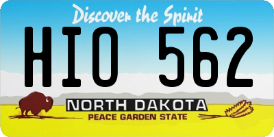 ND license plate HIO562
