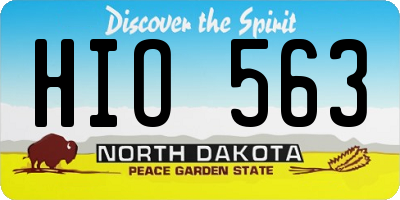 ND license plate HIO563