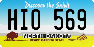 ND license plate HIO569