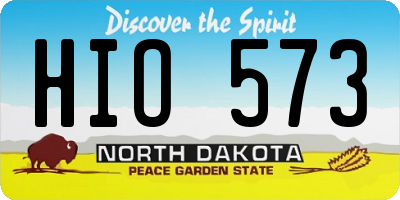 ND license plate HIO573