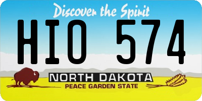 ND license plate HIO574