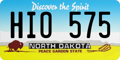 ND license plate HIO575