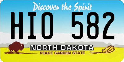 ND license plate HIO582