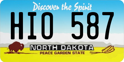 ND license plate HIO587