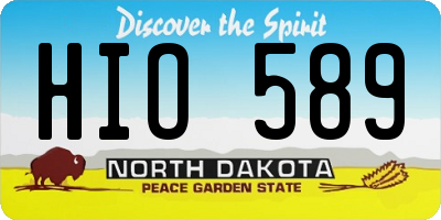 ND license plate HIO589