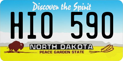 ND license plate HIO590