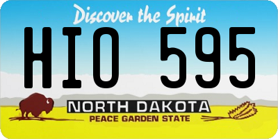 ND license plate HIO595