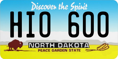 ND license plate HIO600