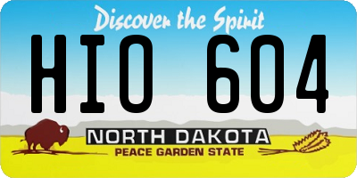 ND license plate HIO604