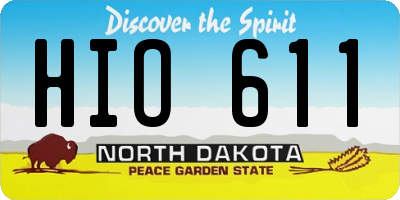 ND license plate HIO611