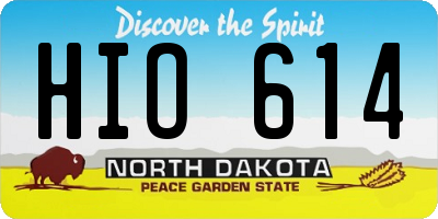 ND license plate HIO614