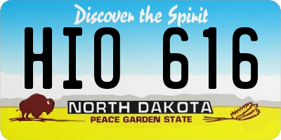 ND license plate HIO616