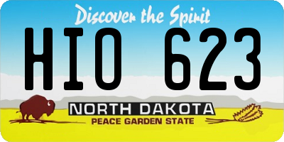 ND license plate HIO623