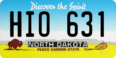 ND license plate HIO631