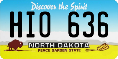 ND license plate HIO636