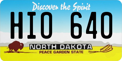 ND license plate HIO640