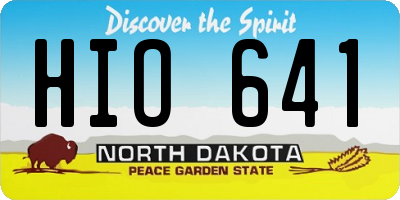 ND license plate HIO641