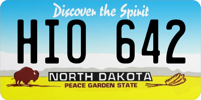 ND license plate HIO642