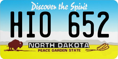 ND license plate HIO652