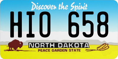 ND license plate HIO658