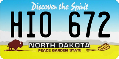 ND license plate HIO672