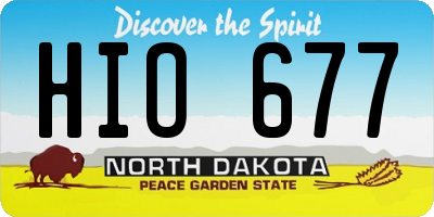 ND license plate HIO677