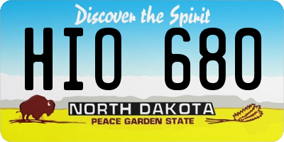 ND license plate HIO680