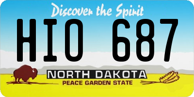 ND license plate HIO687