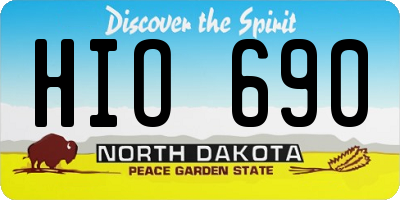 ND license plate HIO690