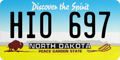 ND license plate HIO697