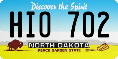 ND license plate HIO702