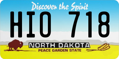 ND license plate HIO718