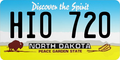 ND license plate HIO720