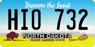 ND license plate HIO732